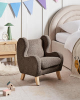Barnfåtölj FARUM Bouclé, Brun
