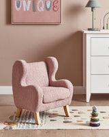 Barnfåtölj FARUM Bouclé, Rosa