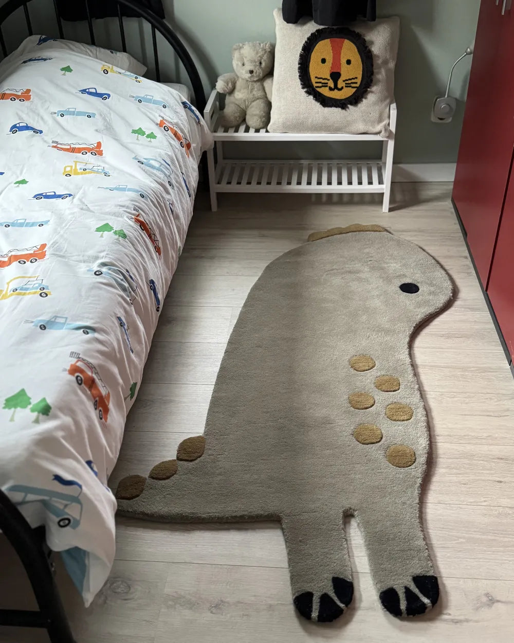 Barnmatta DINO Grå 100 x 160 cm Ull