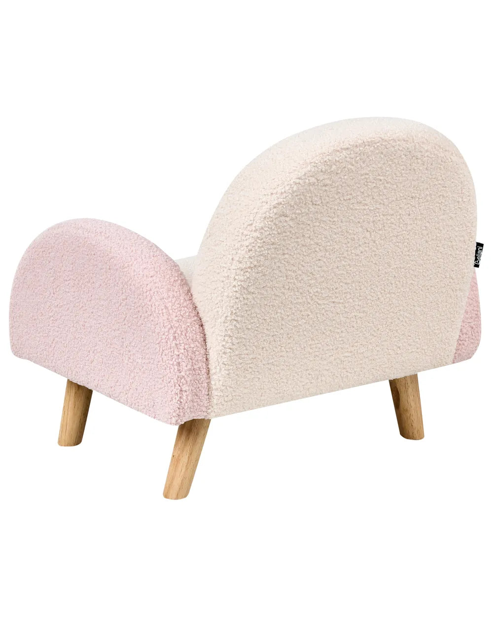 Barnfåtölj Regnbåge OMBO Bouclé, Pastellrosa