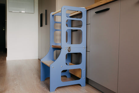 Foldable kitchen tower, Blue