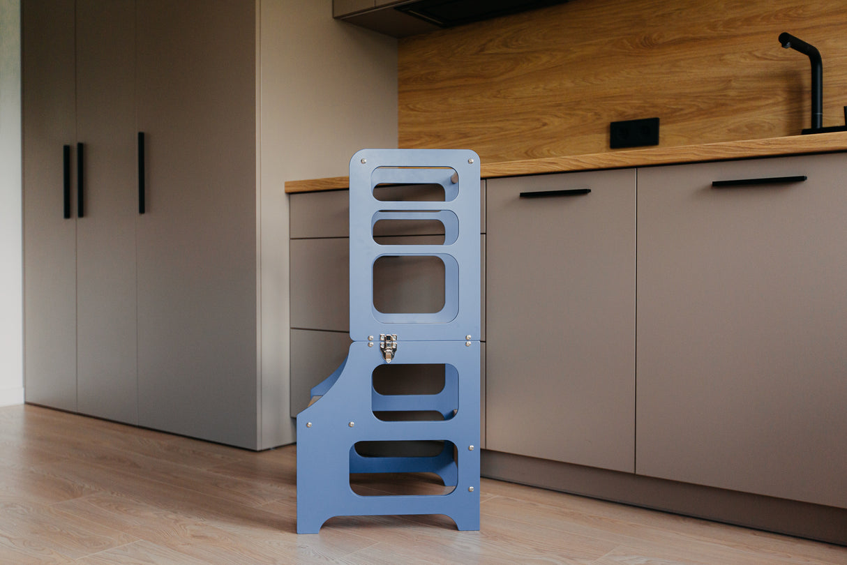 Foldable kitchen tower, Blue