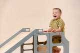 Foldable kitchen tower with slide, Grey