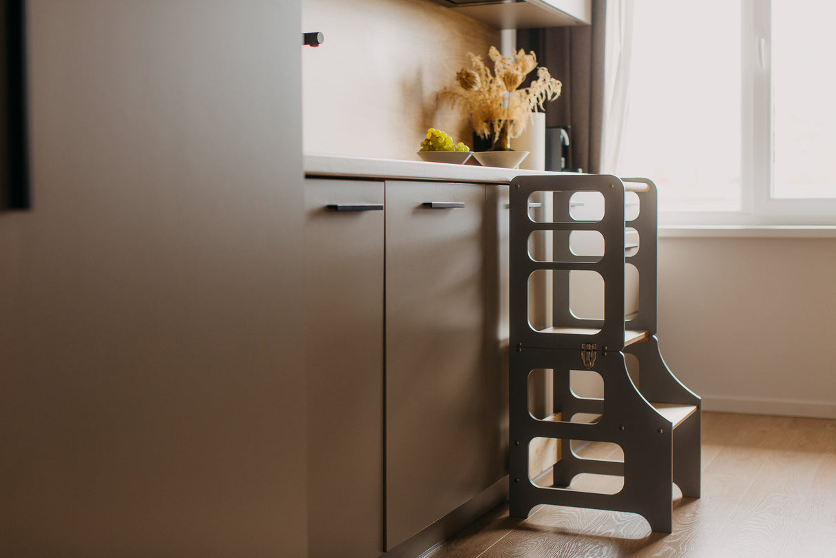 Foldable kitchen tower, Grey