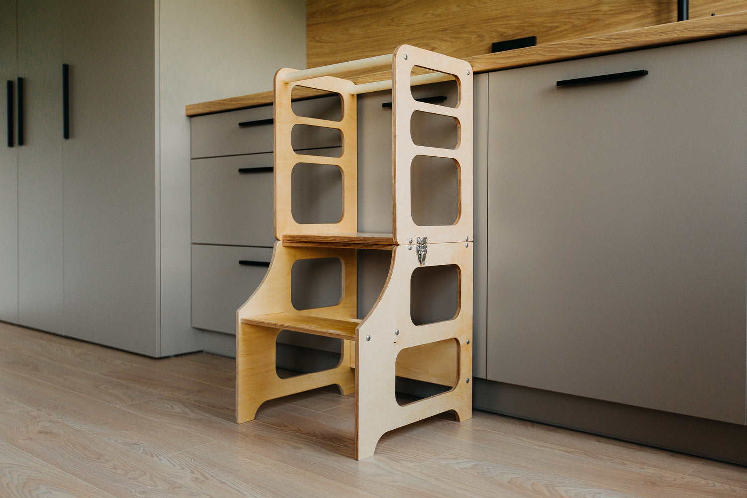 Foldable kitchen tower, Natural