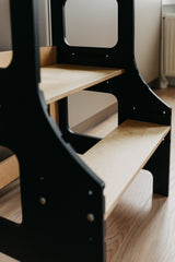 Adjustable height kitchen tower, Black