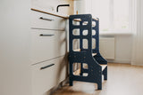 Adjustable height kitchen tower, Blue