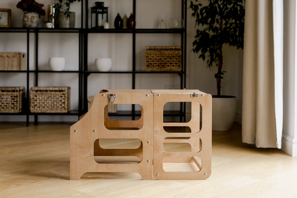 Mid-Century Modern Foldable Kitchen Tower | Scandinavian Natural