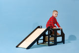 Foldable kitchen tower with slide, Black
