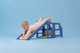 Foldable kitchen tower with slide, Blue