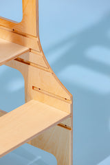 Adjustable height kitchen tower, Natural