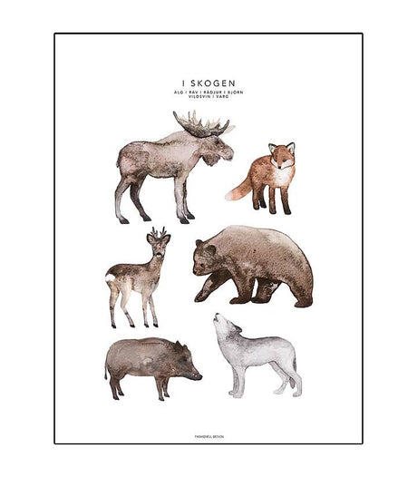 Poster "I skogen" - Fashionell