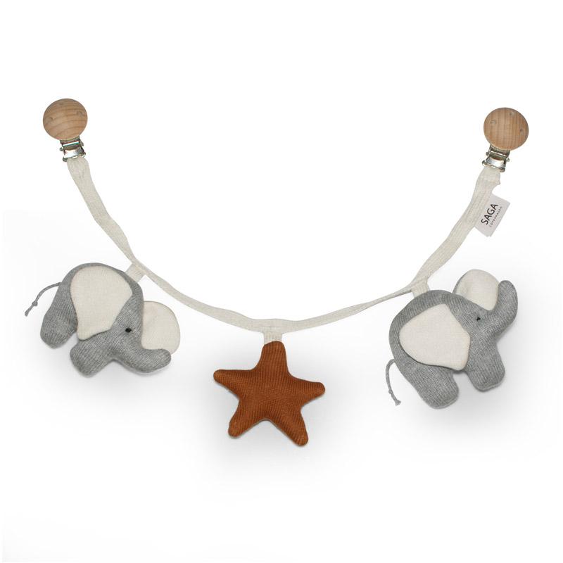 Barnvagnshänge, Elefanter Grey/Almond