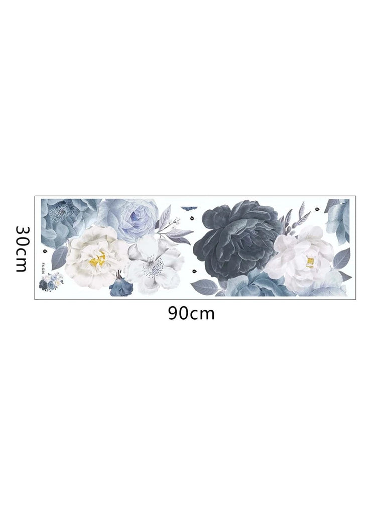 Väggdekal, Blå blommor