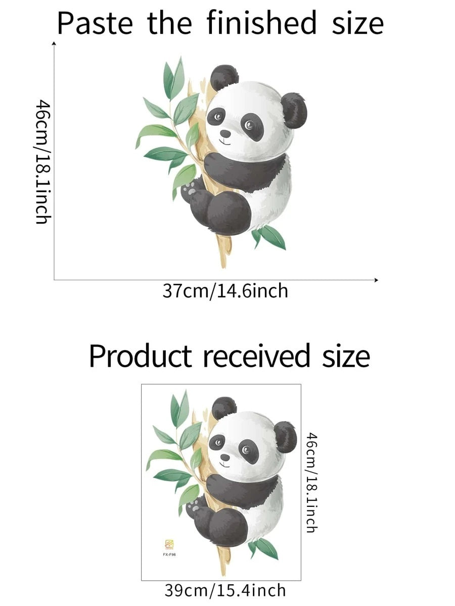 Väggdekal, Panda med eucalyptus