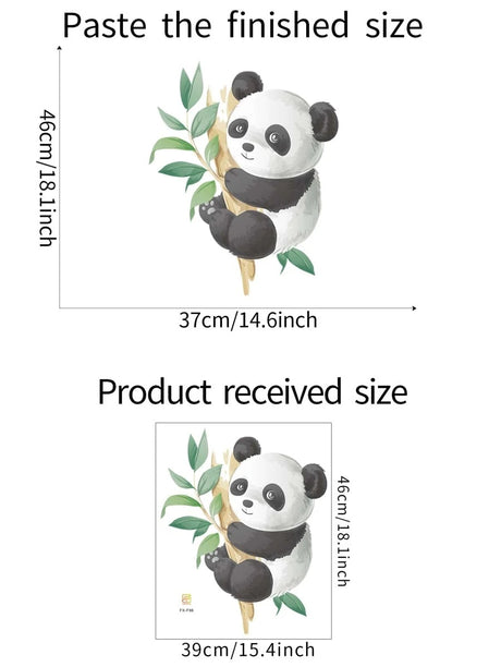 Väggdekal, Panda med eucalyptus
