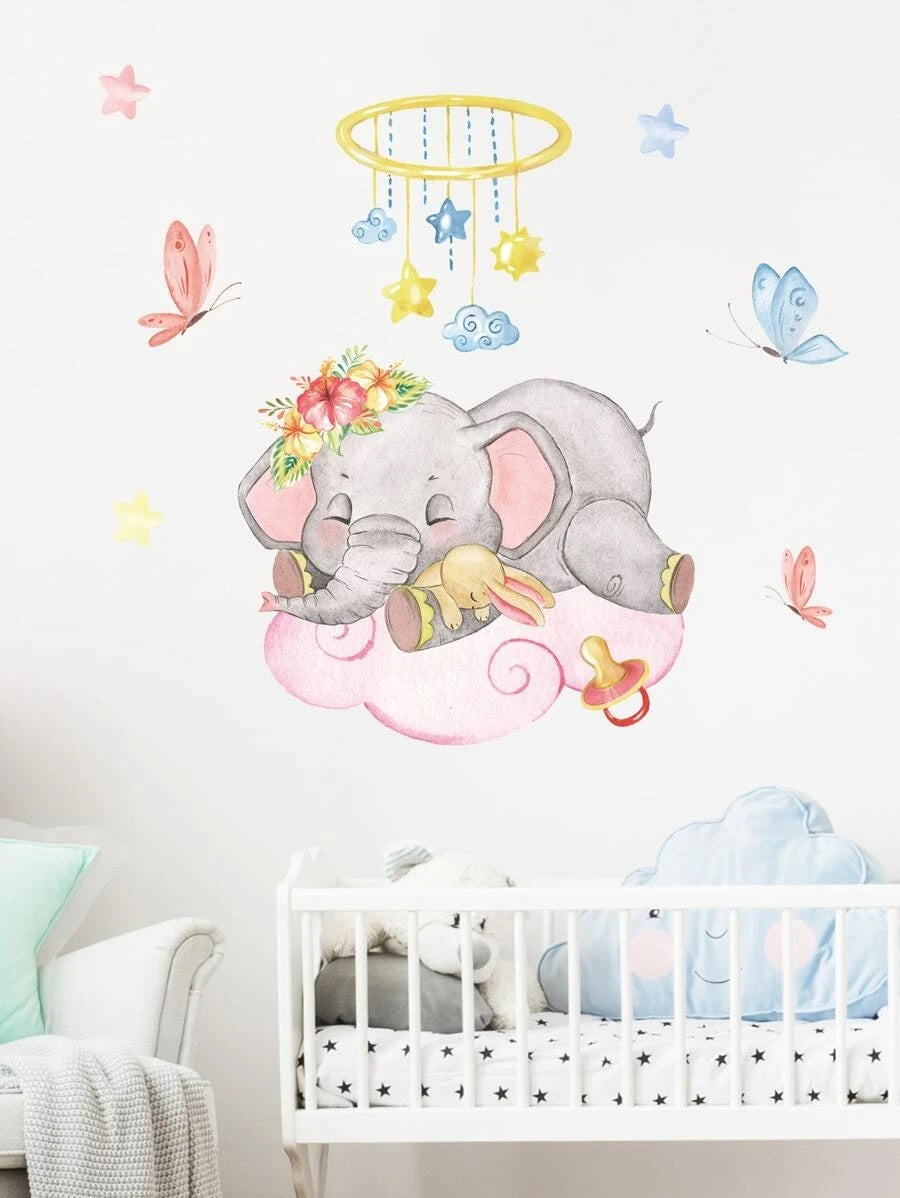 Väggdekal, Drömmande elefant