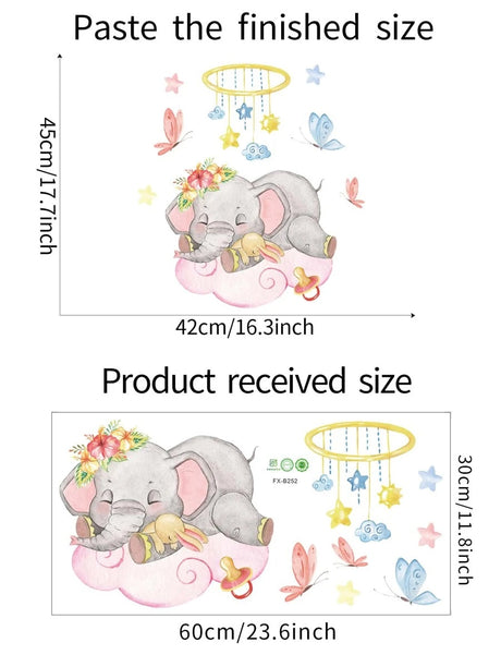 Väggdekal, Drömmande elefant