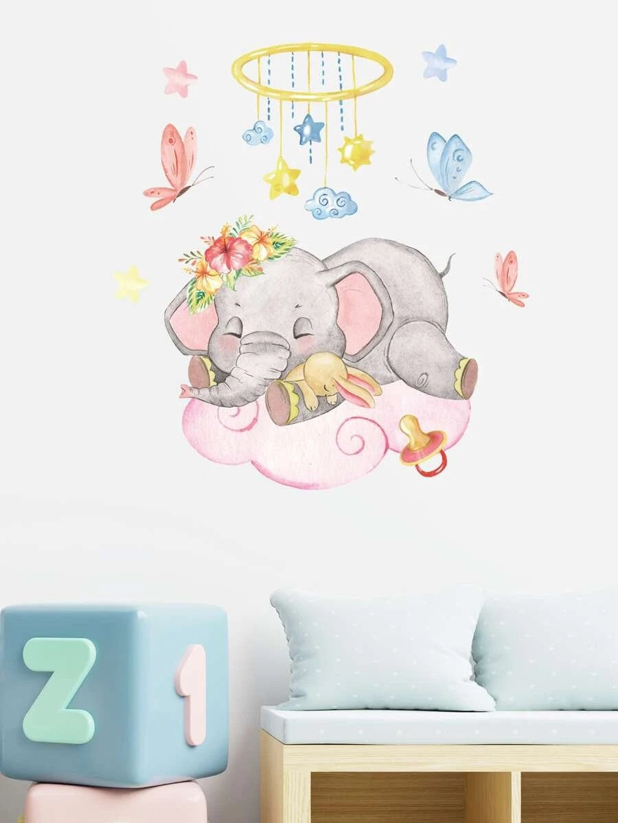 Väggdekal, Drömmande elefant