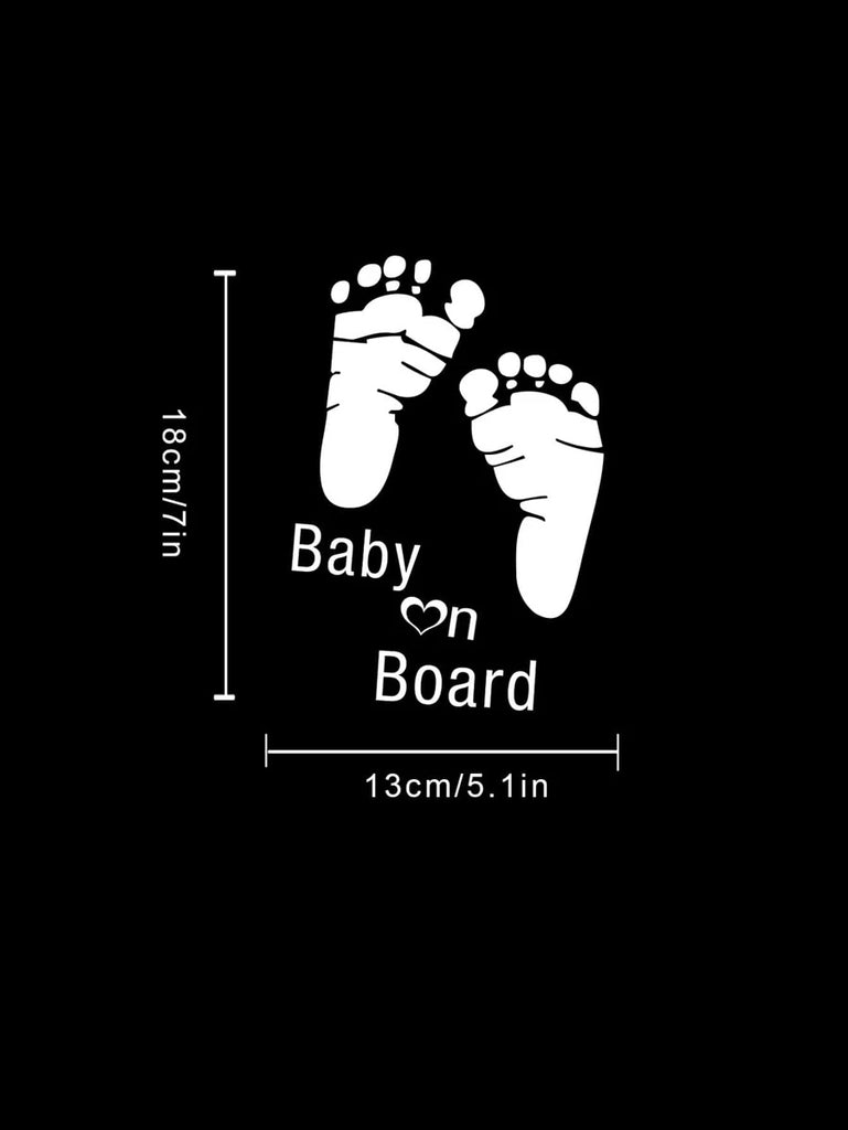 Bildekal, Baby on board fötter
