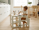 Foldable kitchen tower, White