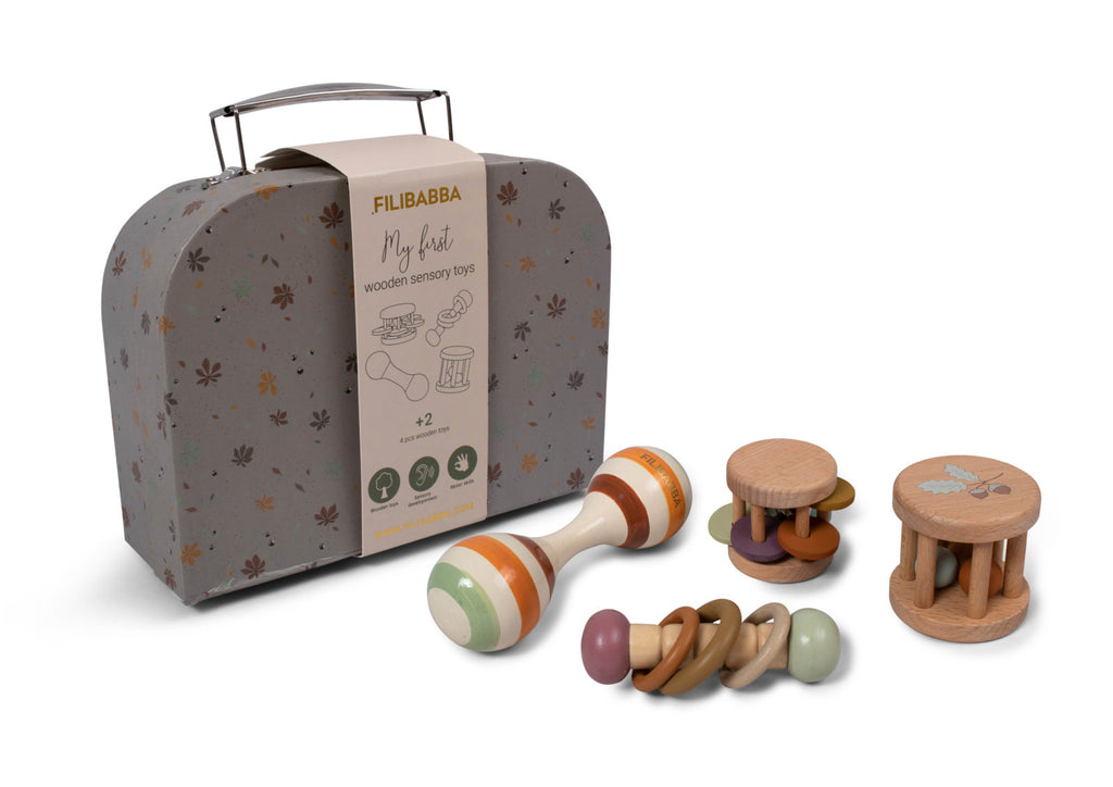 Väska med sensoriska leksaker - Filibabba