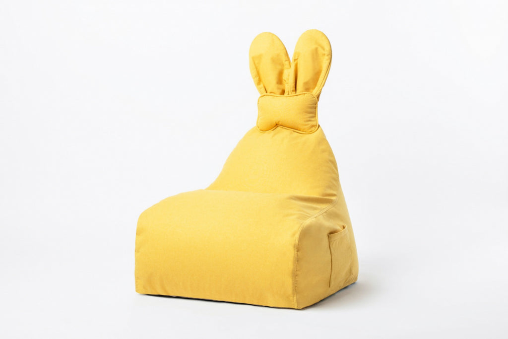 Funny Bunny Bean bag, yellow - The Brooklyn Kids