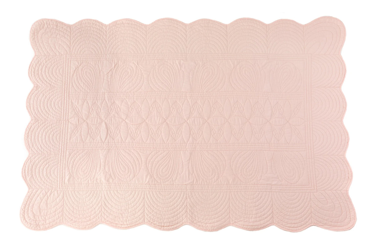 Överkast och kuddfodral Junior, Enkelsäng, Shell Pink