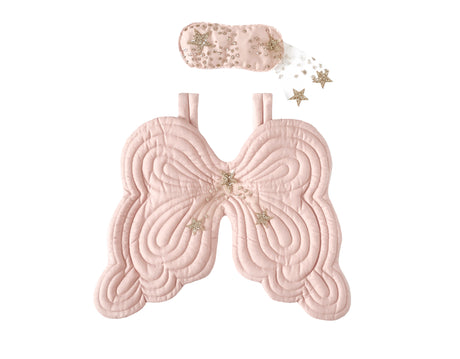 Starry Night Angel Wings & Eyemask Set, Blush - Bonne Mére