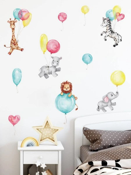 Väggdekal, Djur med ballonger