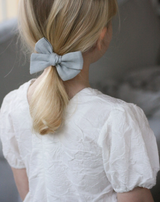 Ester Linen Bow, Ice Blue