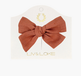 Ester Linen Bow, Rust