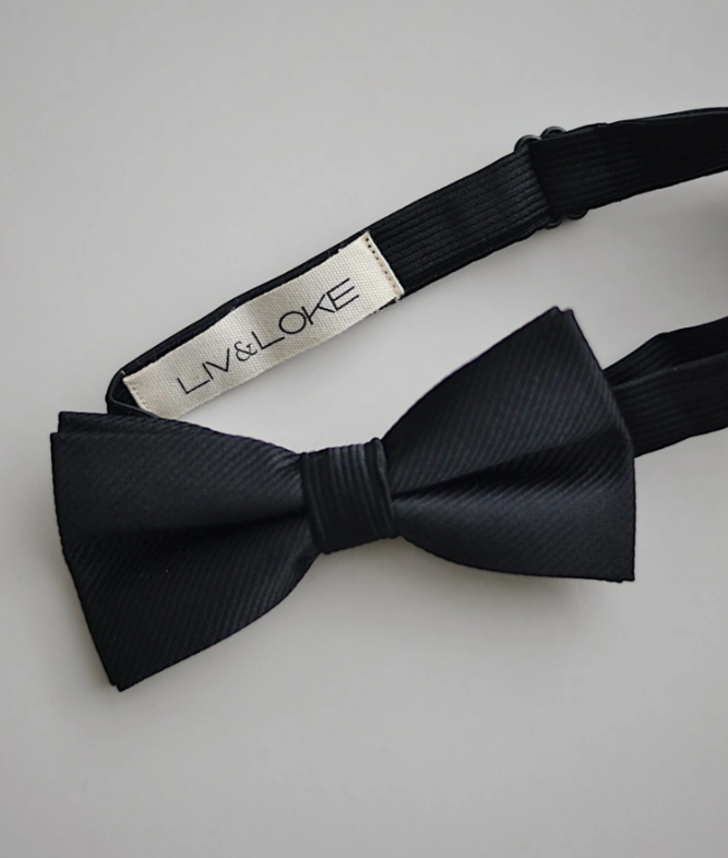 Malte Bow Fluga, Glossy Black - Liv & Loke