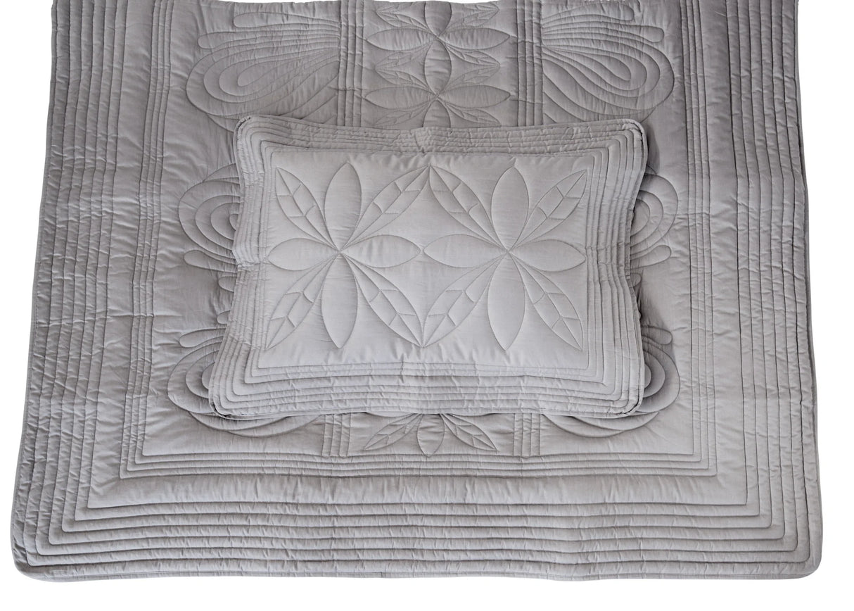 Överkast och kuddfodral King170x235 cm, Elephant grey