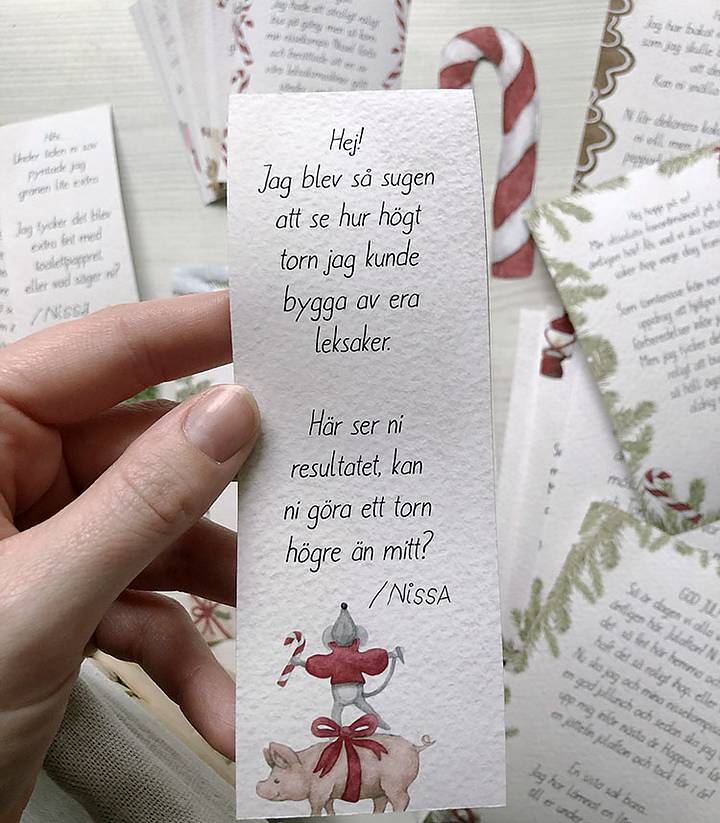 Nissas Julbrev, Adventskalender