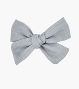 Ester Linen Bow, Ice Blue
