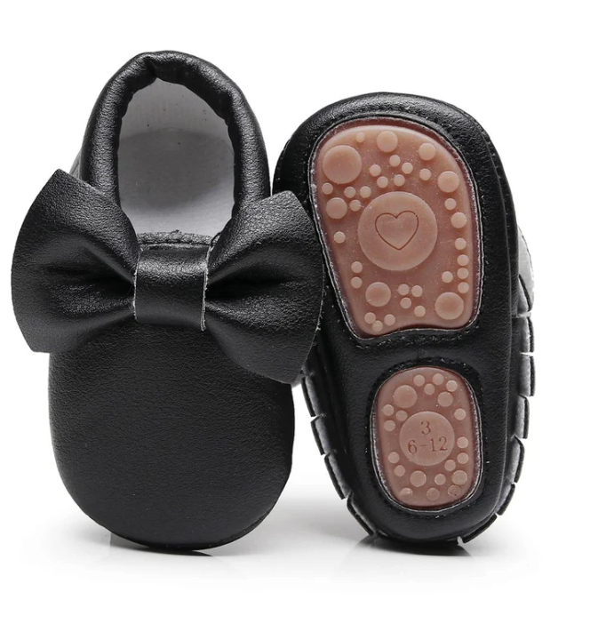 Black best sale baby shoes